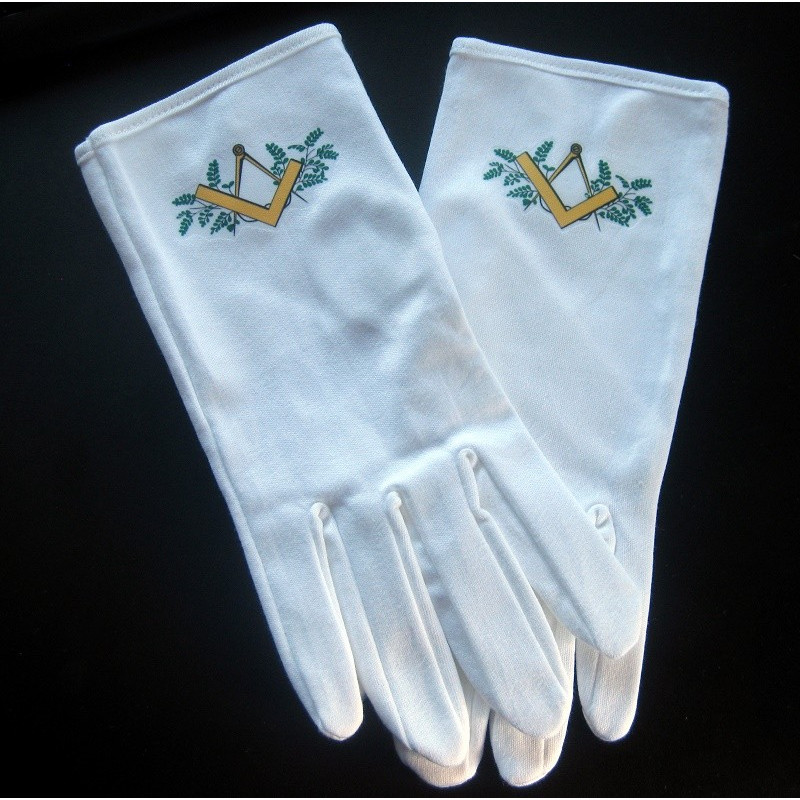 Gants blancs maçonniques coton - La Boutique Maçonnique