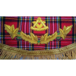 Tablier de maître RSE en vrai cuir et tartan Royal Steward