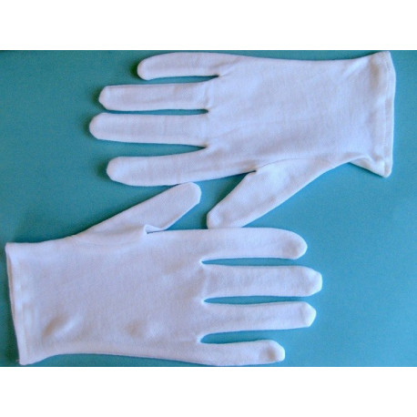 Gants, coton, blanc