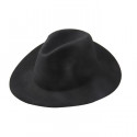 Chapeau noir feutre bords rabattus 56-58 cm