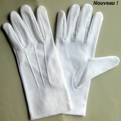 Gants pour le service en restaurant 100% coton blanc  - Habimat