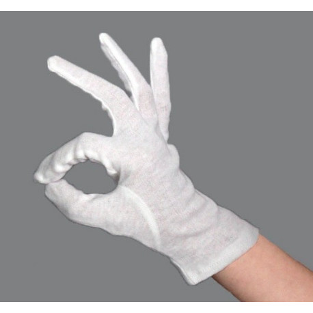 Gants blancs en 100 % coton fin T 7 lot DE 10 uv