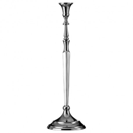Grand bougeoir métal chromé 45 cm