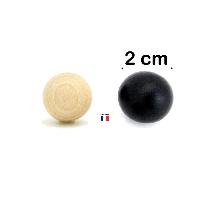 Set de 8 boules en bois de hêtre 35 mm