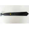 Cravate noire à clip avec motif brodé