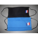 Masque tissu CATEGORIE 1 haut de gamme avec drapeau français type 3 plis
