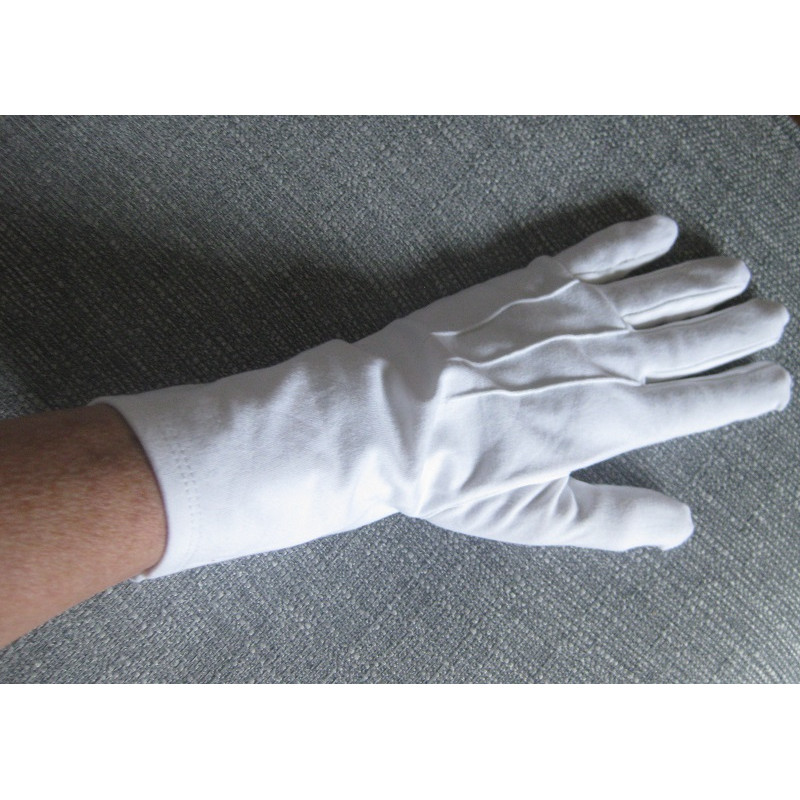 1 Paire De Gants Blancs Pour Homme Avec Cordon De Serrage Réglable