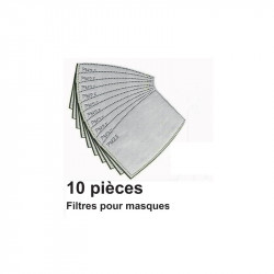 Lot 10 filtres pour masque