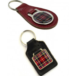 porte-clés TARTAN CUIR 