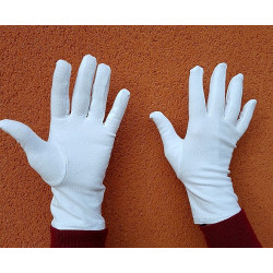 Gants pour le service en restaurant 100% coton blanc pour homme et femme -  Habimat