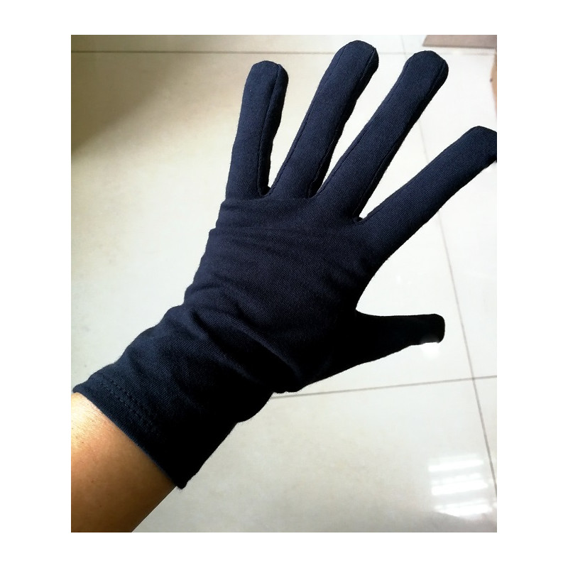 Gants blancs ou noirs unis en coton+lycra