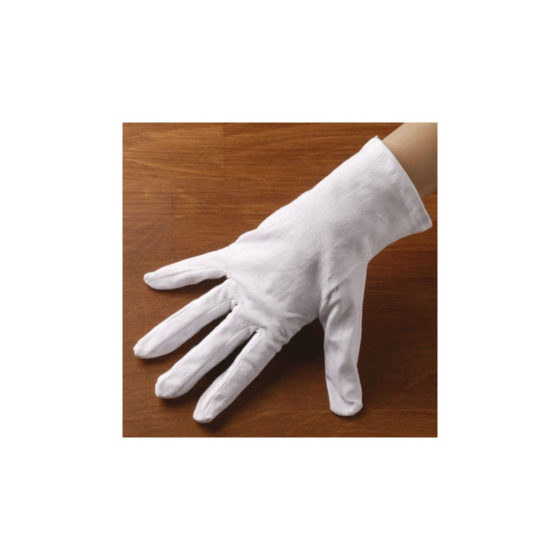 Gants blancs en 100 % coton fin T 7 lot DE 10 uv