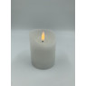 Bougie pilier LED 9 cm avec flamme 