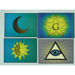 Delta, Soleil, Lune, Etoile de loge pancarte