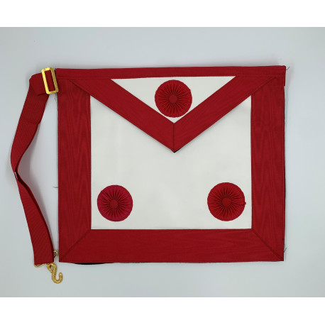Tablier de Maître REAA avec rosettes vrai cuir déclassé - 10%