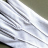 GANTS BLANCS 3 nervures poignet pression 100 % coton déclassés