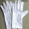 GANTS BLANCS 3 nervures poignet pression 100 % coton déclassés