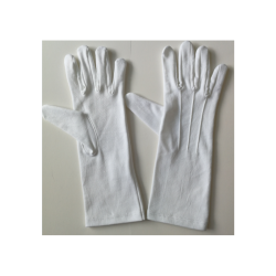 Gants blancs 3 nervures poignet rallongé déclassés