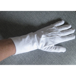 Gants blancs 3 nervures poignet rallongé déclassés