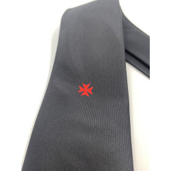 Cravate avec motif Croix Templière
