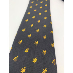 Cravate noire classique motif Acacia Or