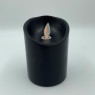 Bougie pilier LED rouge, ivoire ou noire 10 cm avec flamme vacillante