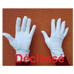 Coton + lycra extensible : GANTS BLANCS déclassé - 30 %