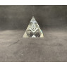Pyramide en Cristal Équerre & compas avec "G"