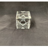 Cube en Cristal gravure Équerre & compas