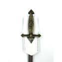Porte épée en cuir blanc