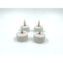 Bougie chauffe-plat rechargeable LED corps BLANC