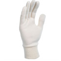GANTS DE MANIPULATION 100% coton interlock écru avec poignet élastique