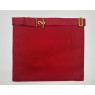 Tablier de maitre REAA en cuir broderie MB dos rouge ponceau déclassé - 30%