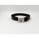 Ceinture Cuir Equerre & Compas noir