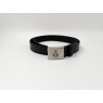 Ceinture Cuir Equerre & Compas noir