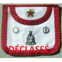 DÉCLASSÉ - Tablier RF 4EME ORDRE arrondi en CUIR BRODE