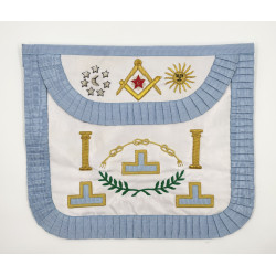 Tablier de Vénérable Maître en satin RFT- GLNF
