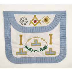 Tablier de Vénérable Maître en satin RFT- GLNF