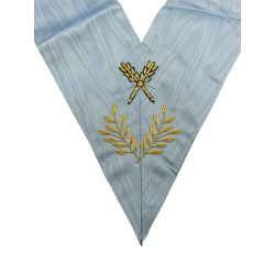 Sautoir d'officier Rite Français GLNF Secrétaire, brodé main