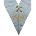 Sautoir d'officier Rite Français GLNF Trésorier, brodé main
