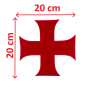 Patch écusson Croix Templière à coudre ou a coller 20x20 cm