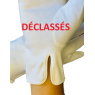 1 paire de gants blancs 3 nervures coton épais DECLASSES