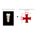 Ensemble Chlamyde uni + écusson croix Templière
