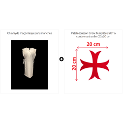 Ensemble Chlamyde uni + écusson croix Templière SOT