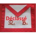 DÉCLASSÉ - Tablier de Maître REAA en cuir DOS NOIR