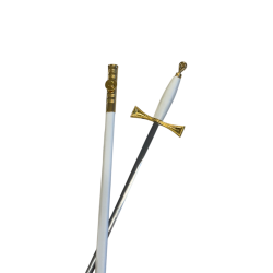 Epée fine blanche et or