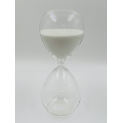 Grand sablier en verre de 20 cm de haut