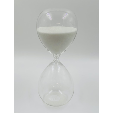 Grand sablier en verre de 20 cm de haut