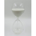 Grand sablier en verre de 20 cm de haut