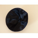 Calotte satin unie noire